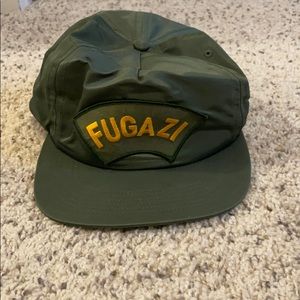 Supreme Fugazi SnapBack. Olive green. Worn.